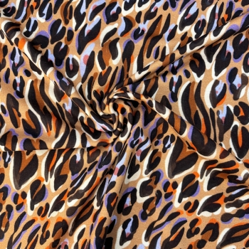 Preview: French Terry Animalskin cinnamon